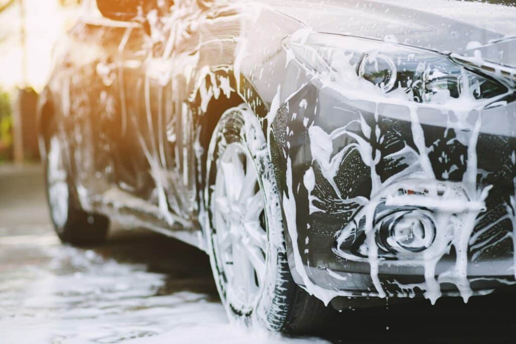 Professional full car valet service in Swindon, featuring thorough exterior wash and interior cleaning for a spotless and fresh vehicle.